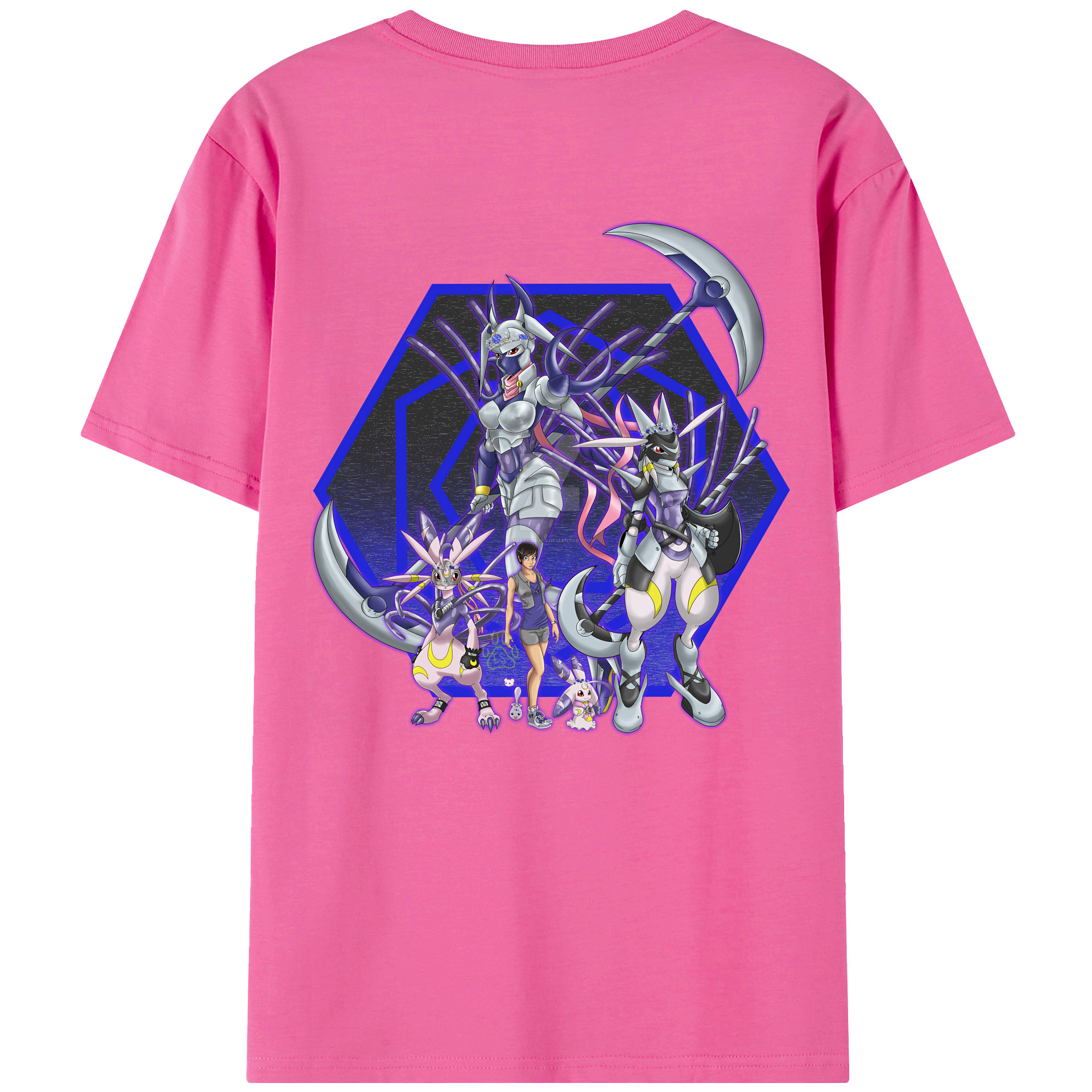 （画像用） Digimon デジタルモンスター/デジモン レディース半袖Tシャツ(バックプリント)